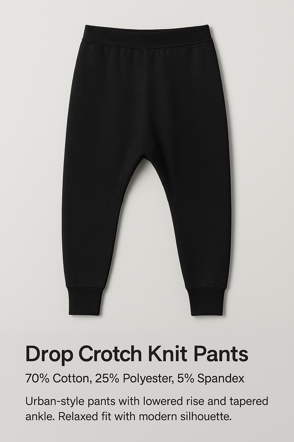 Drop Crotch Knit Pants