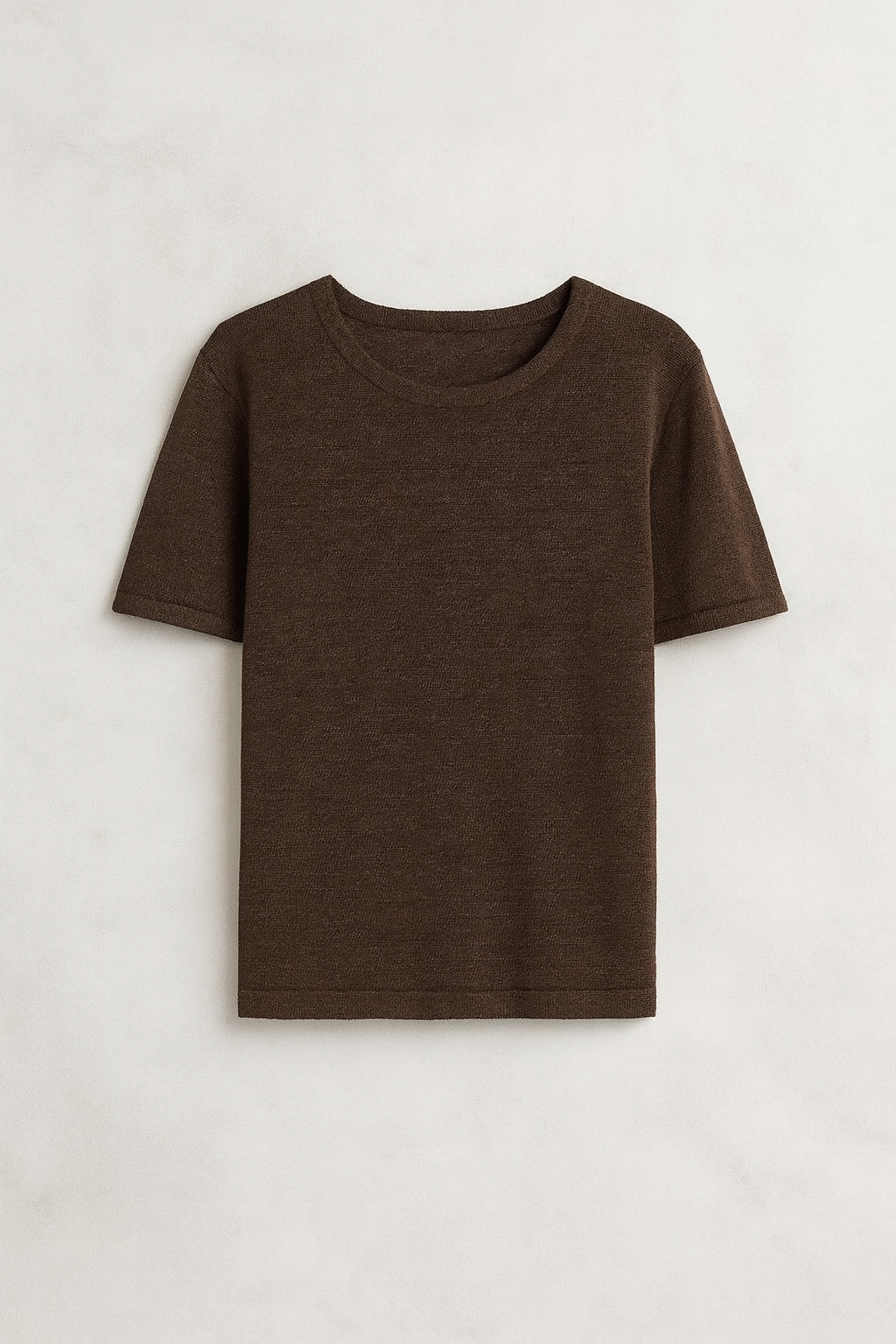 Short Sleeve Linen Knit Top