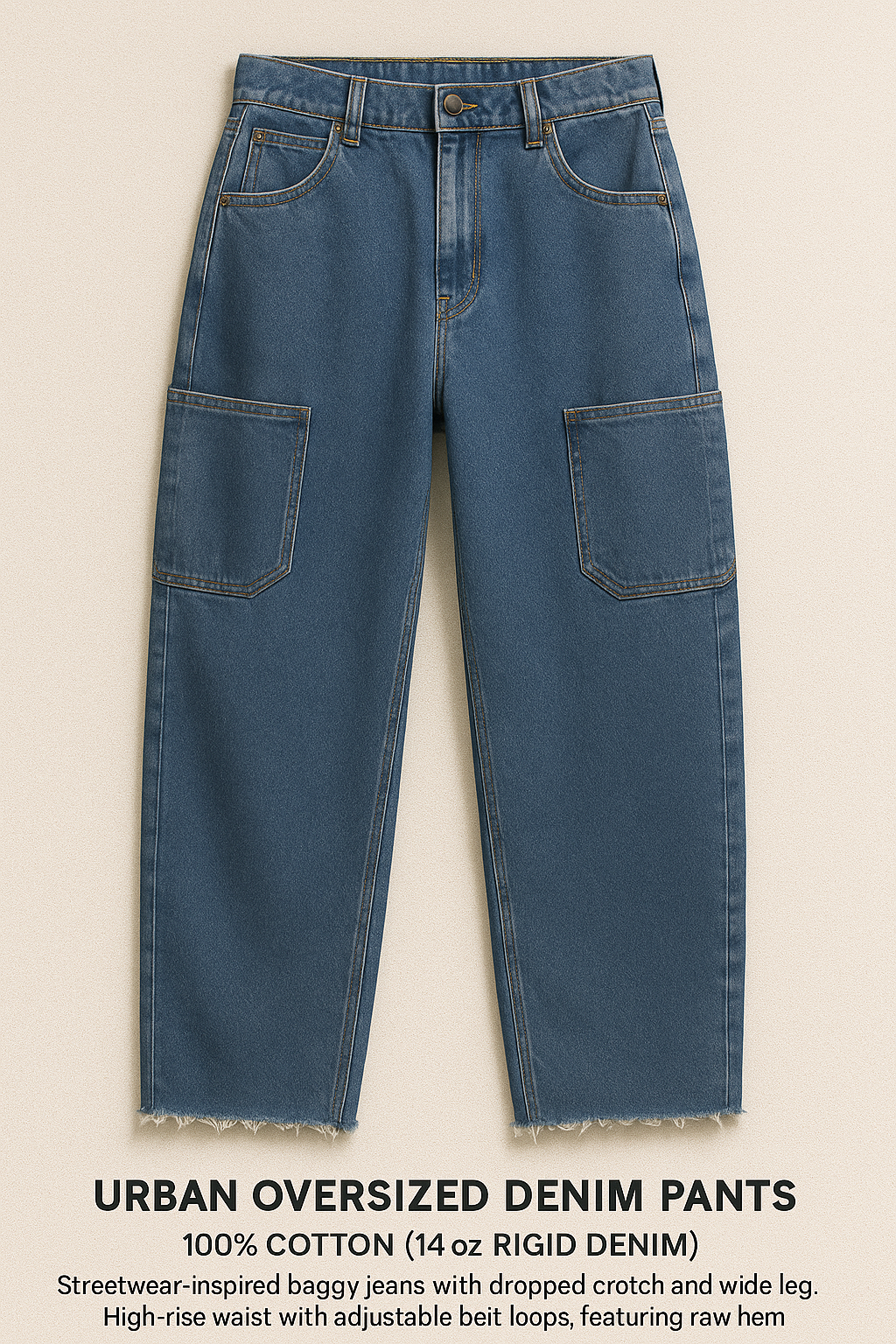 Oversized Denim Pants